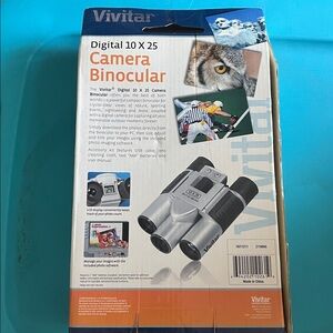 Silver Digital 10X25 Camera Binoculars